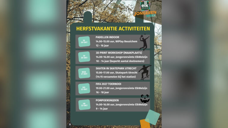 Herfstvakantie activiteiten voor jongeren